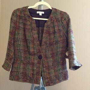 Coldwater Creek Colorful Tweed Jacket